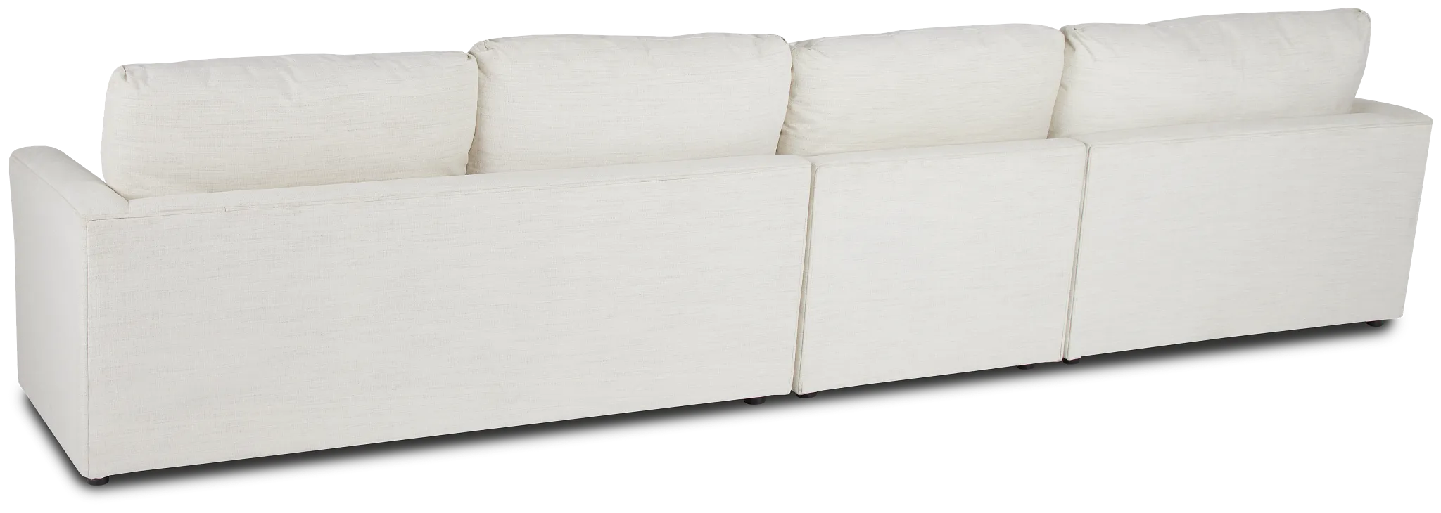 Noah Ivory Fabric Small Left Chaise Sectional