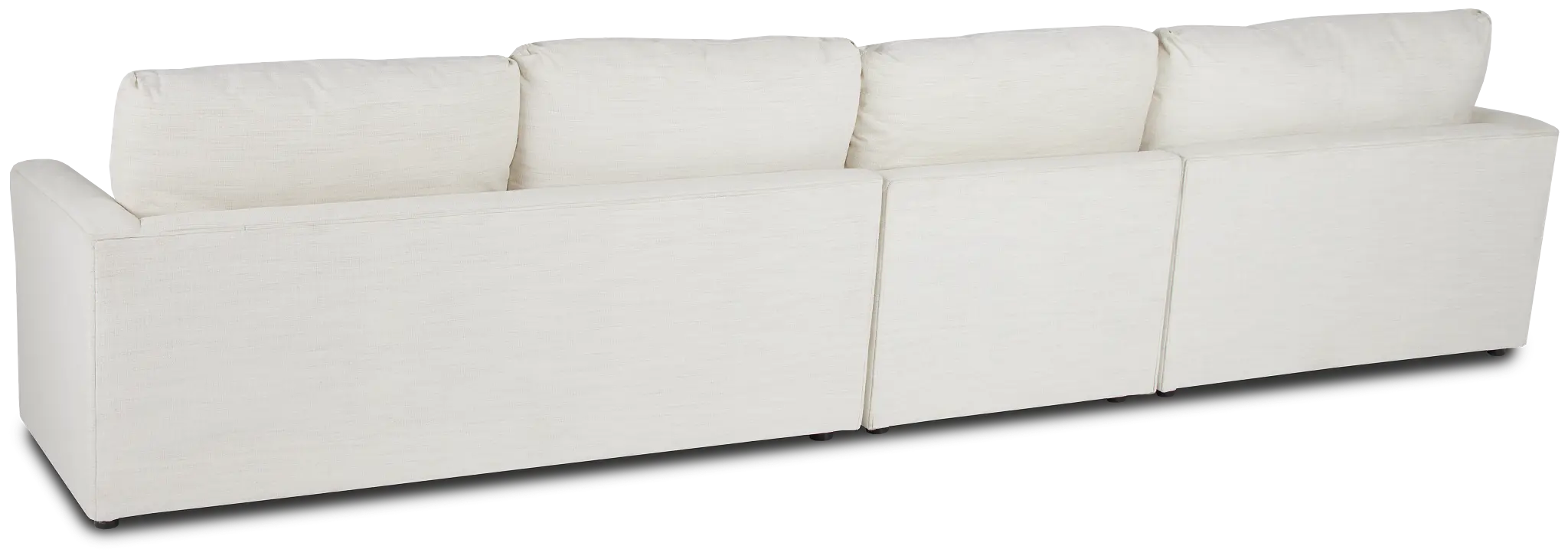 Noah Ivory Fabric Small Left Chaise Sectional Noah Ivory Fabric Small Left Chaise Sectional