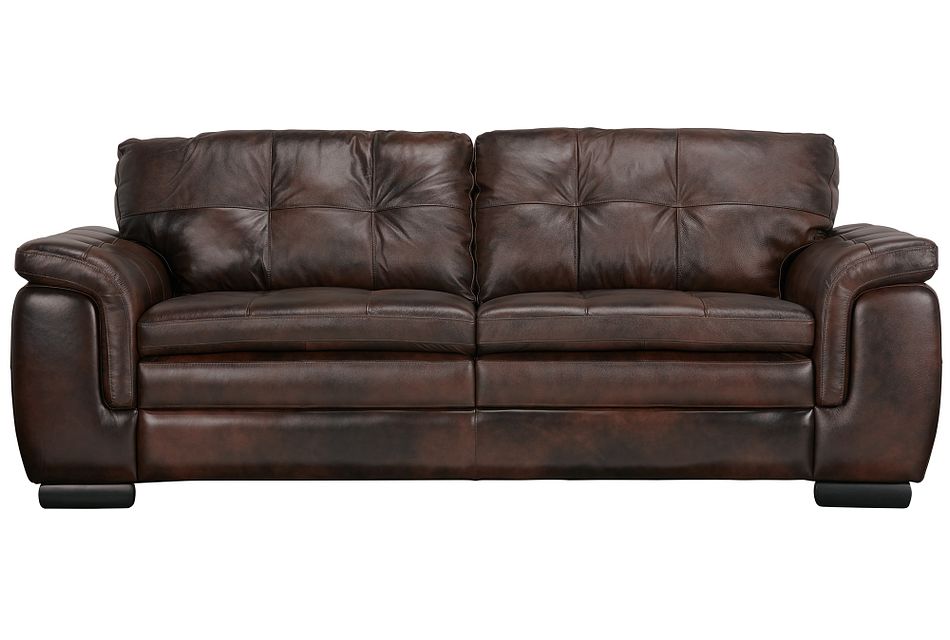 Trevor Dark Brown Leather Sofa Living Room Sofas City Furniture Trevor Dark Brown Leather Sofa Living