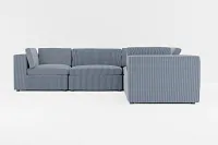 Destin Lucy Navy Fabric 5-piece Modular Sectional