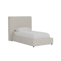 Grayton Revenue Beige 54" Upholstered Platform Bed