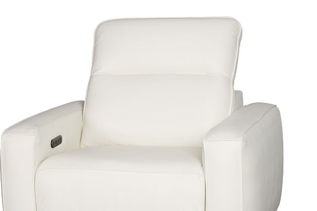 Tidal White Lthr/vinyl Power Recliner