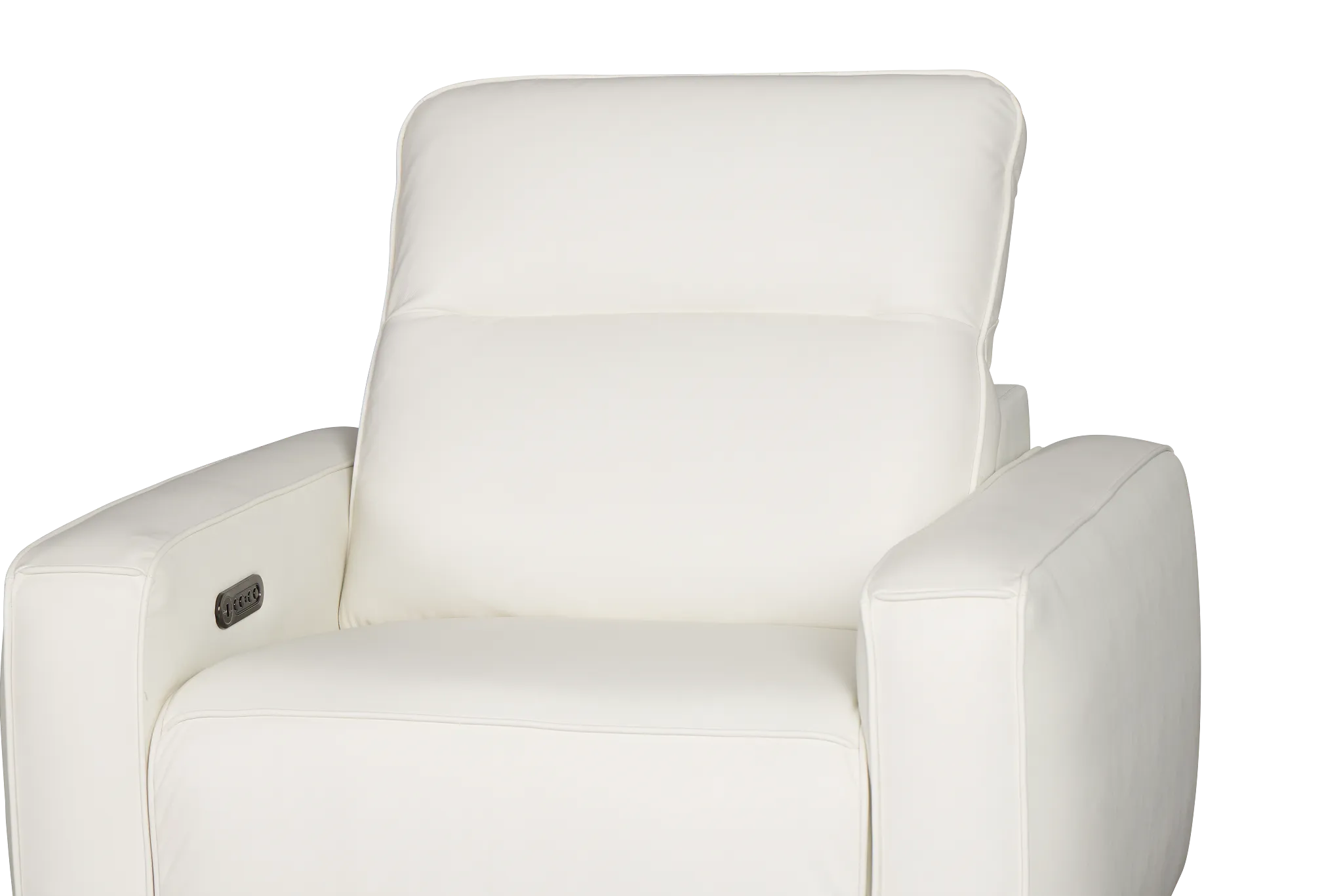 Tidal White Lthr/vinyl Power Recliner