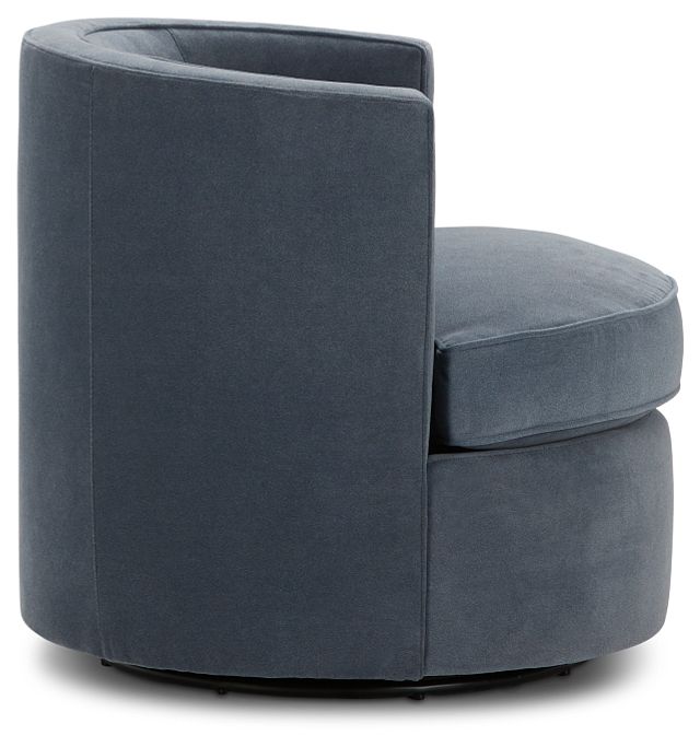 dark blue swivel chair