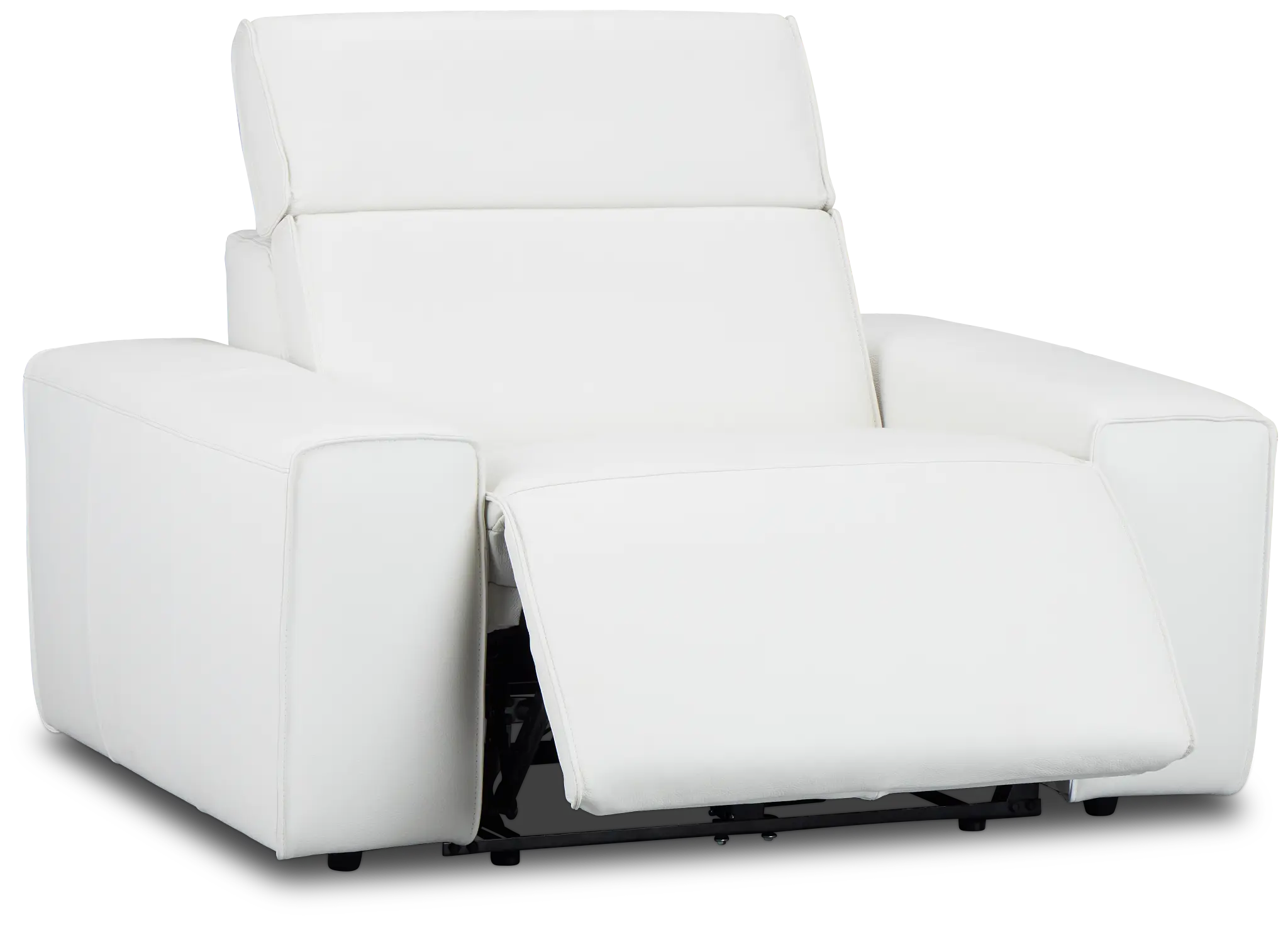 Carmelo White Leather Power Recliner Carmelo White Leather Power Recliner