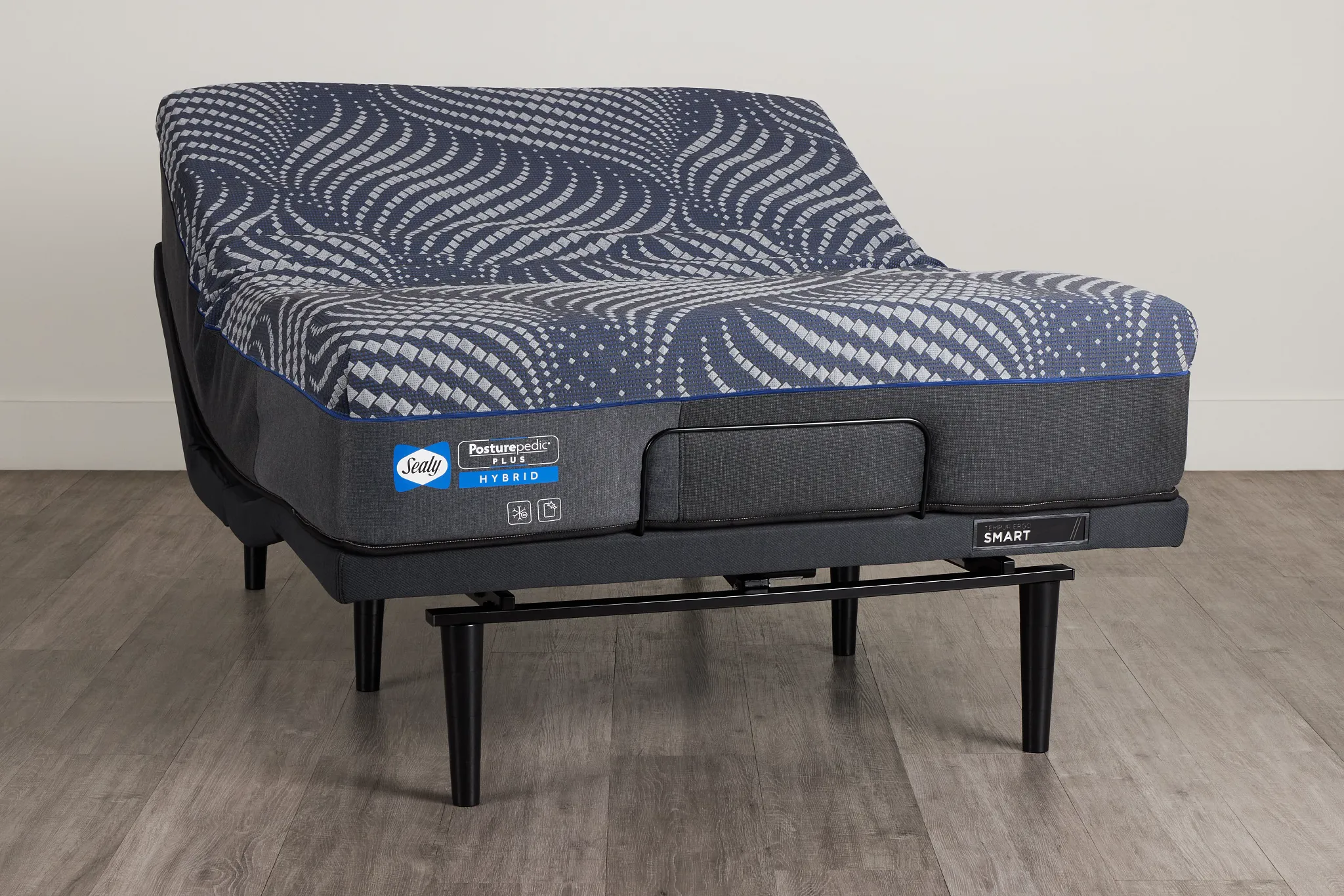 Sealy Posturpedic Plus Hybrid Albany Medium Ergo Smart Adjustable Mattress Set