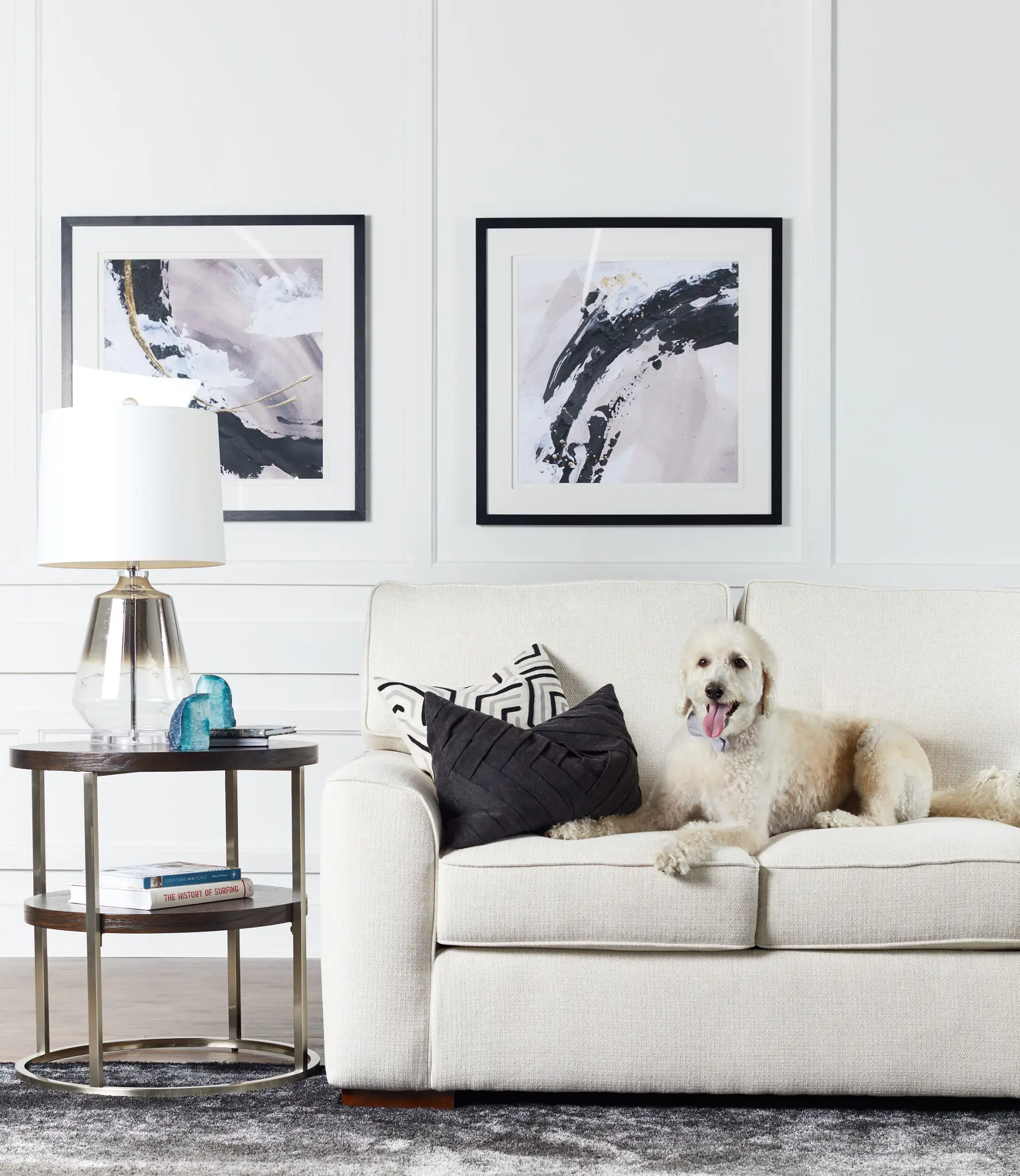 Austin White Fabric Loveseat Austin White Fabric Loveseat