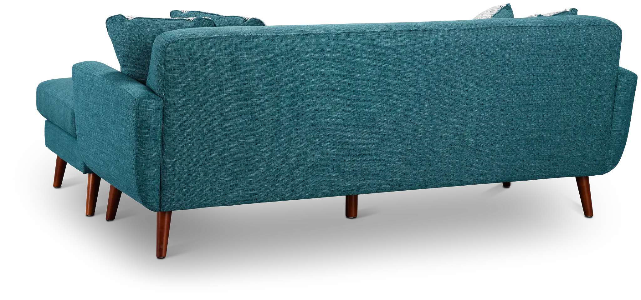 Raya Dark Teal Fabric Chaise Sectional Raya Dark Teal Fabric Chaise Sectional