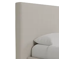 Grayton Revenue Beige 54" Upholstered Platform Bed