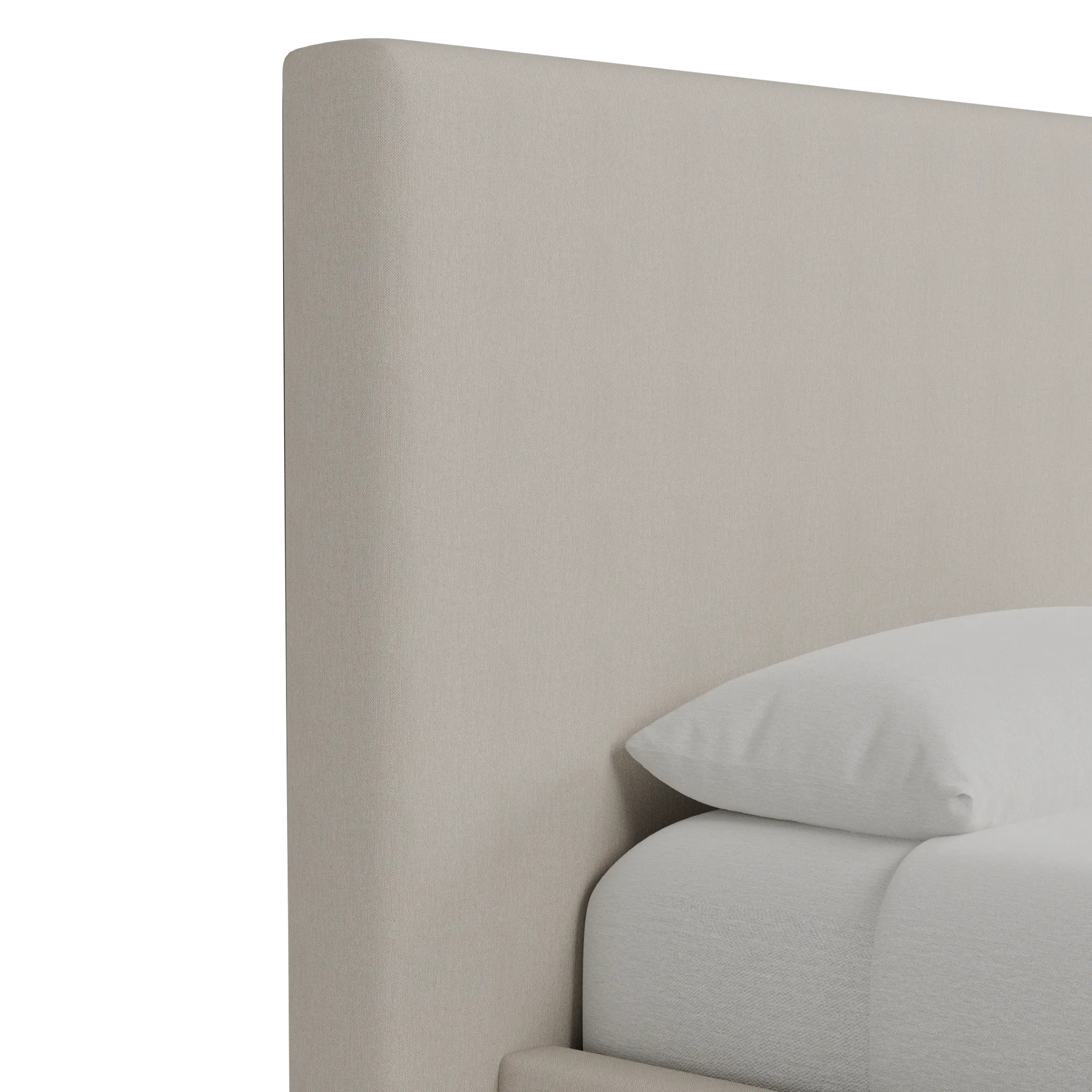 Grayton Revenue Beige 54" Upholstered Platform Bed