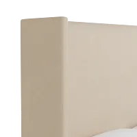 Captiva Peyton Beige 60" Upholstered Shelter Bed