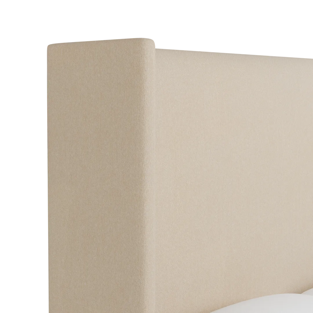 Captiva Peyton Beige 60" Upholstered Shelter Bed