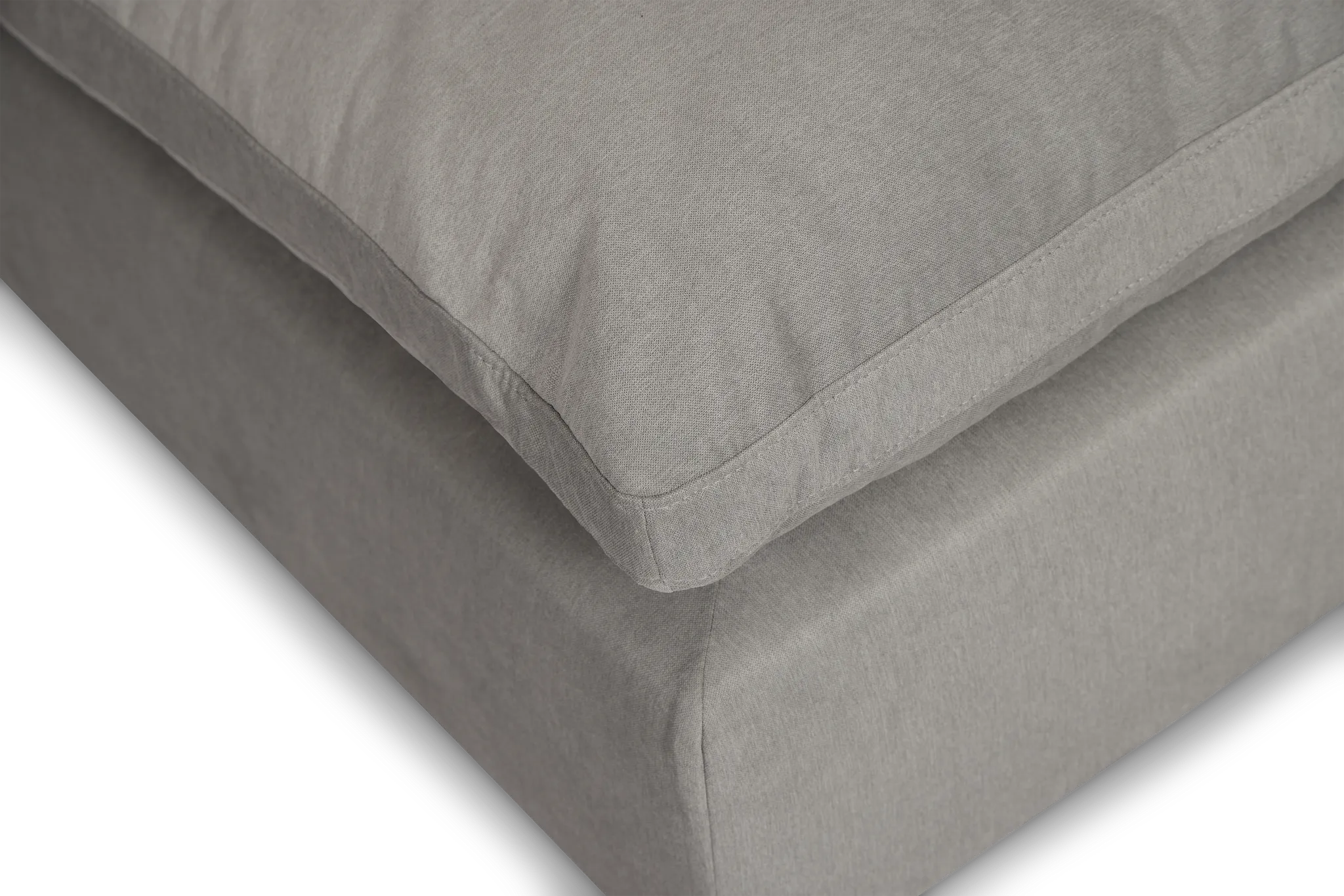 Grant Light Gray Fabric Ottoman