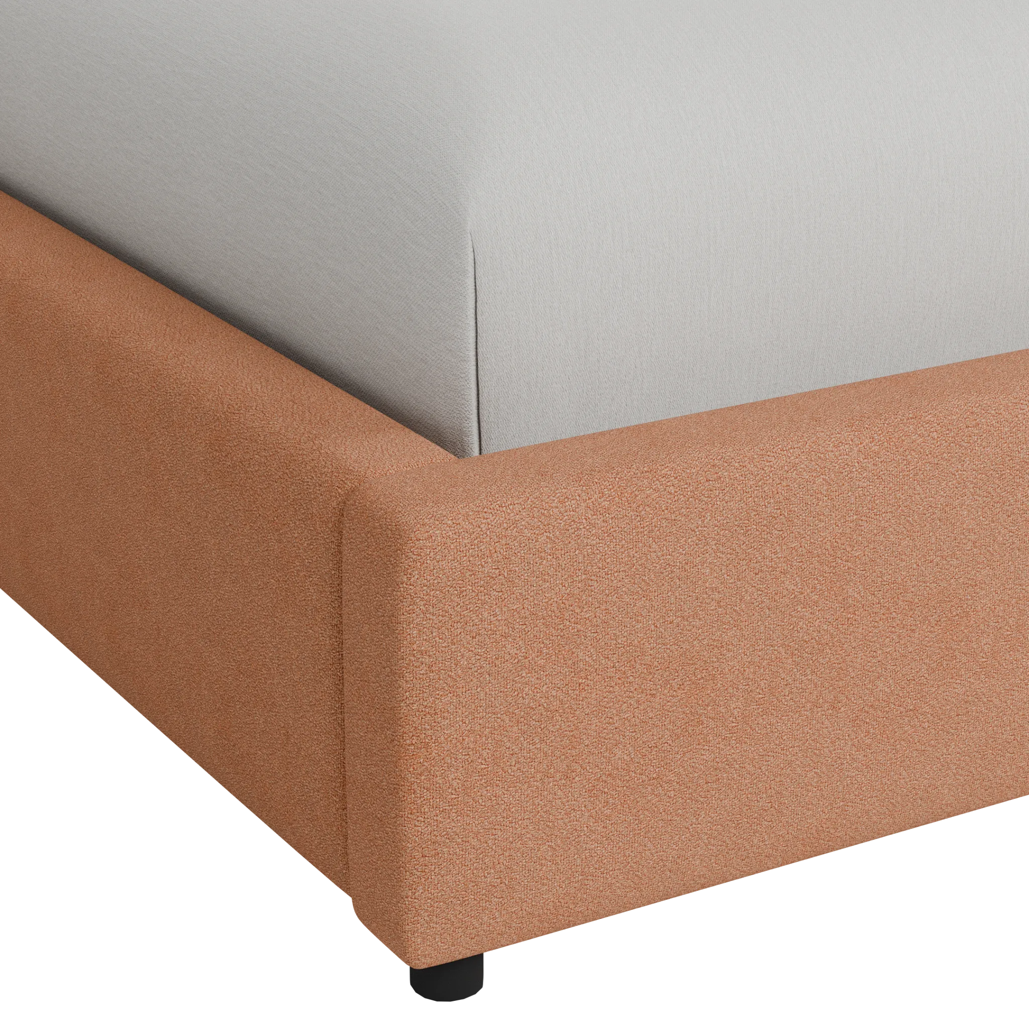 Grayton Sutton Orange 44" Upholstered Platform Bed