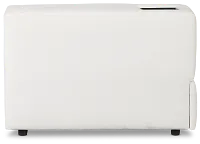 Citymod White Fabric Storage Console With Usb