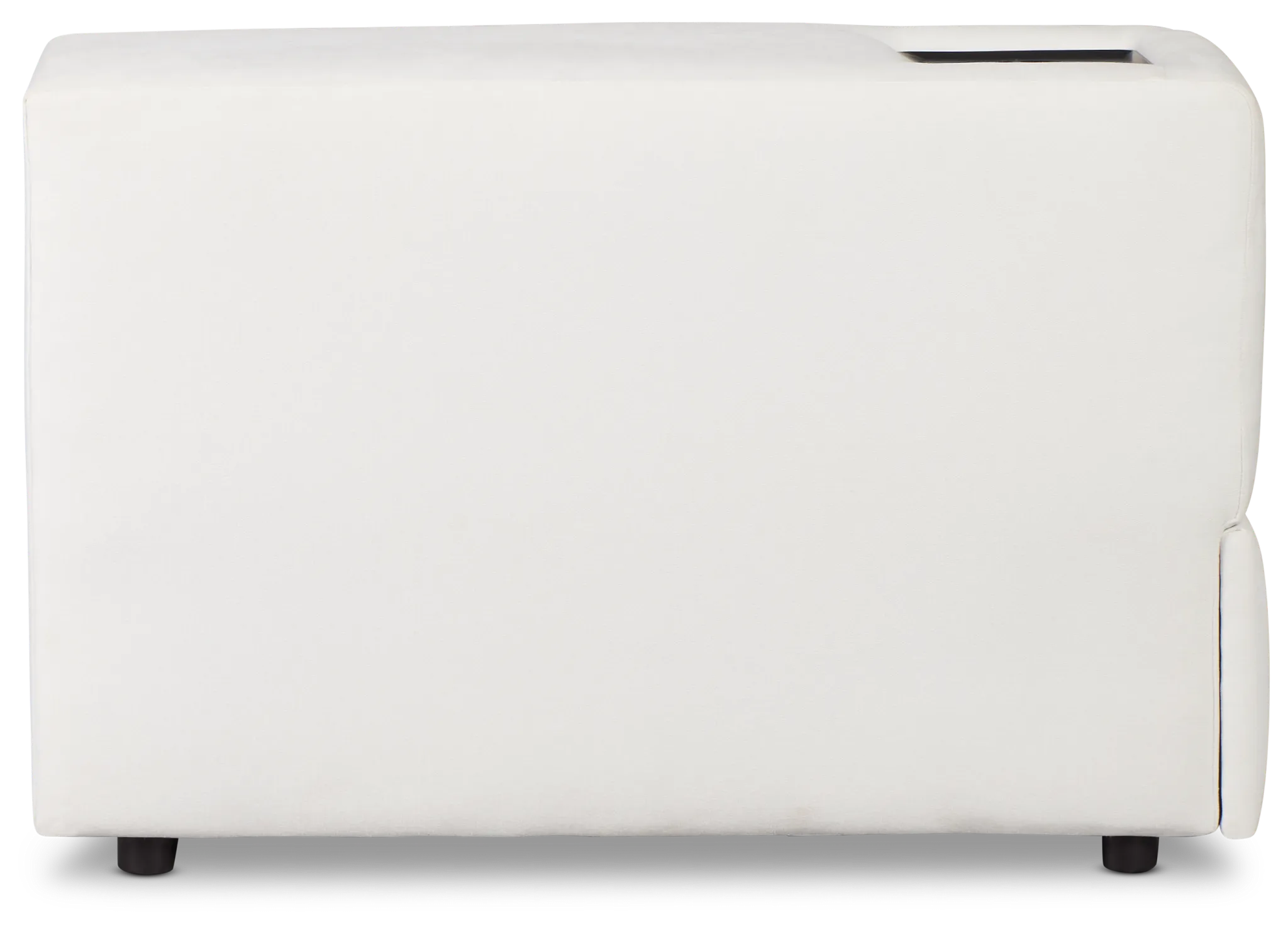 Citymod White Fabric Storage Console With Usb