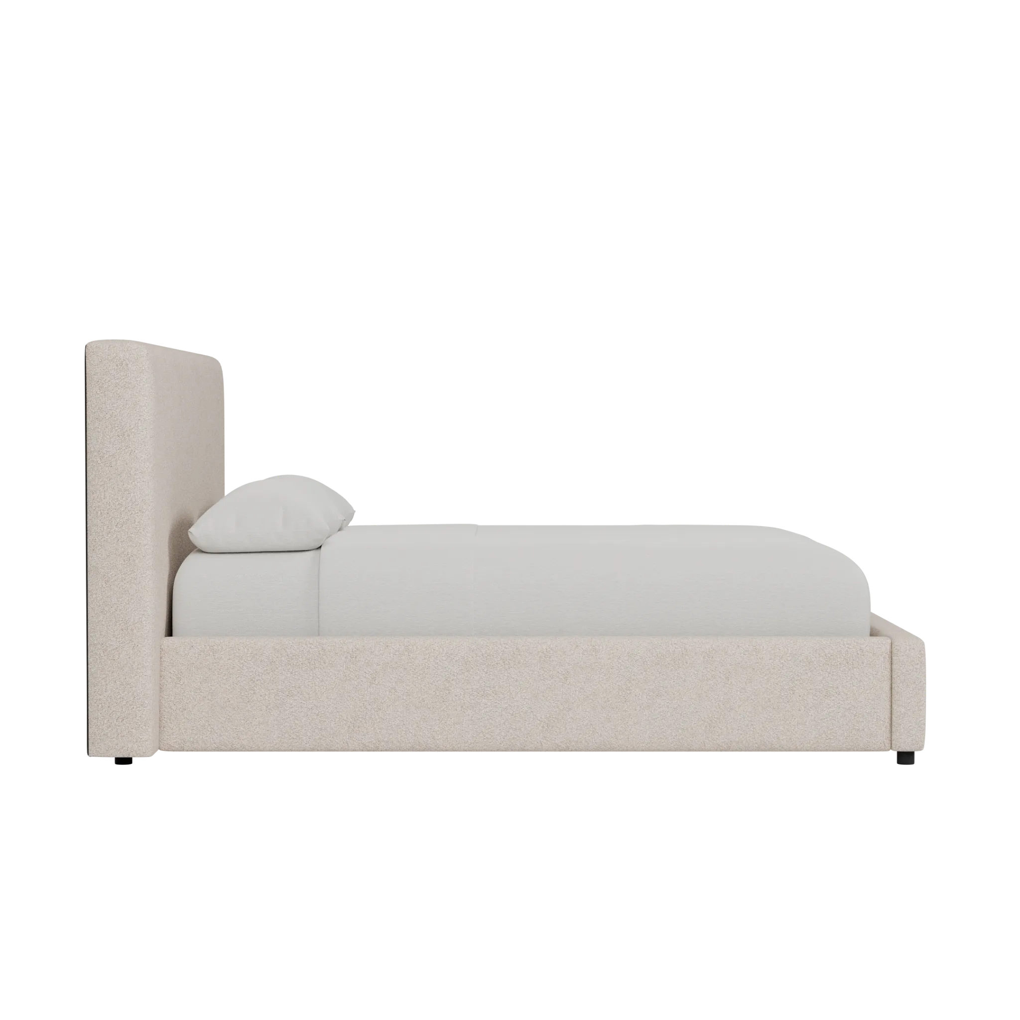 Grayton Sutton Beige 44" Upholstered Platform Bed