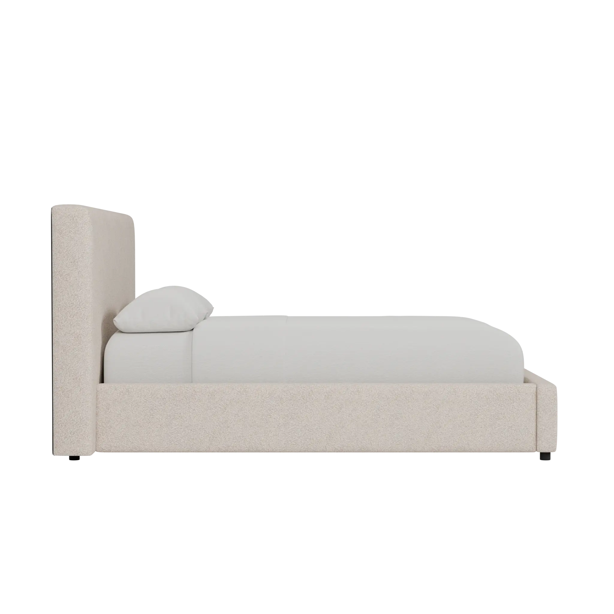 Grayton Sutton Beige 44" Upholstered Platform Bed Grayton Sutton Beige 44" Upholstered Platform Bed