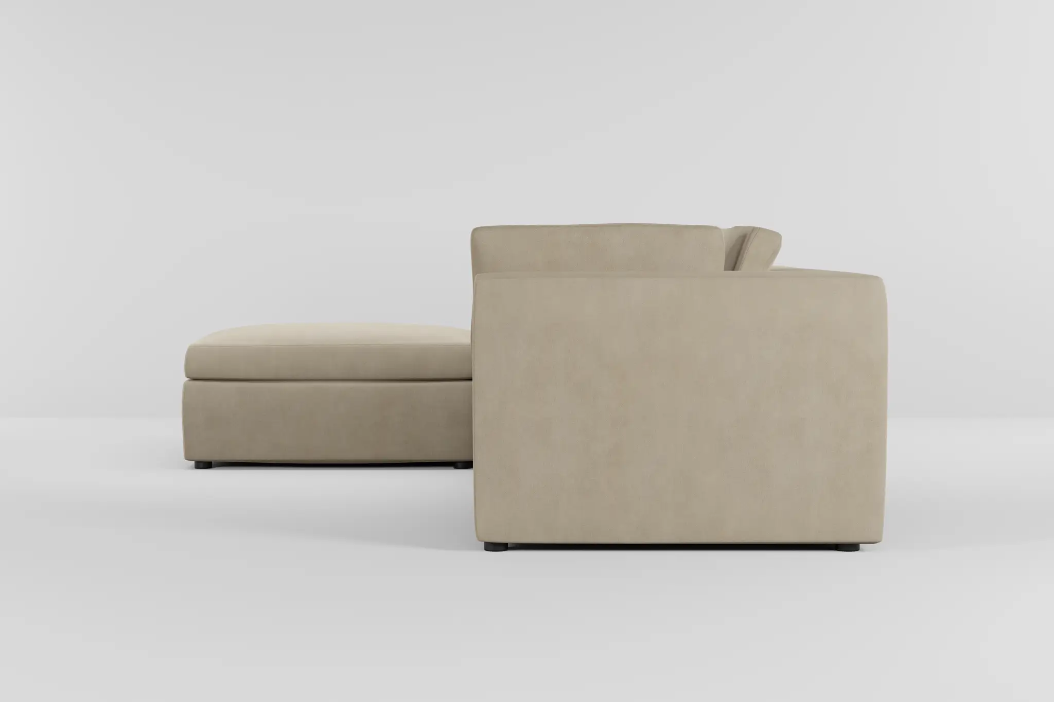 Destin Peyton Beige Fabric 4-piece Bumper Sectional Destin Peyton Beige Fabric 4-piece Bumper Sectional