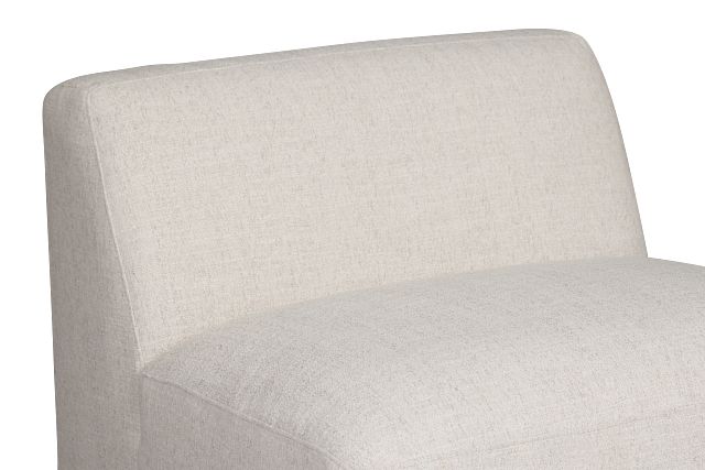 Baylor Light Beige Fabric Armless Chair