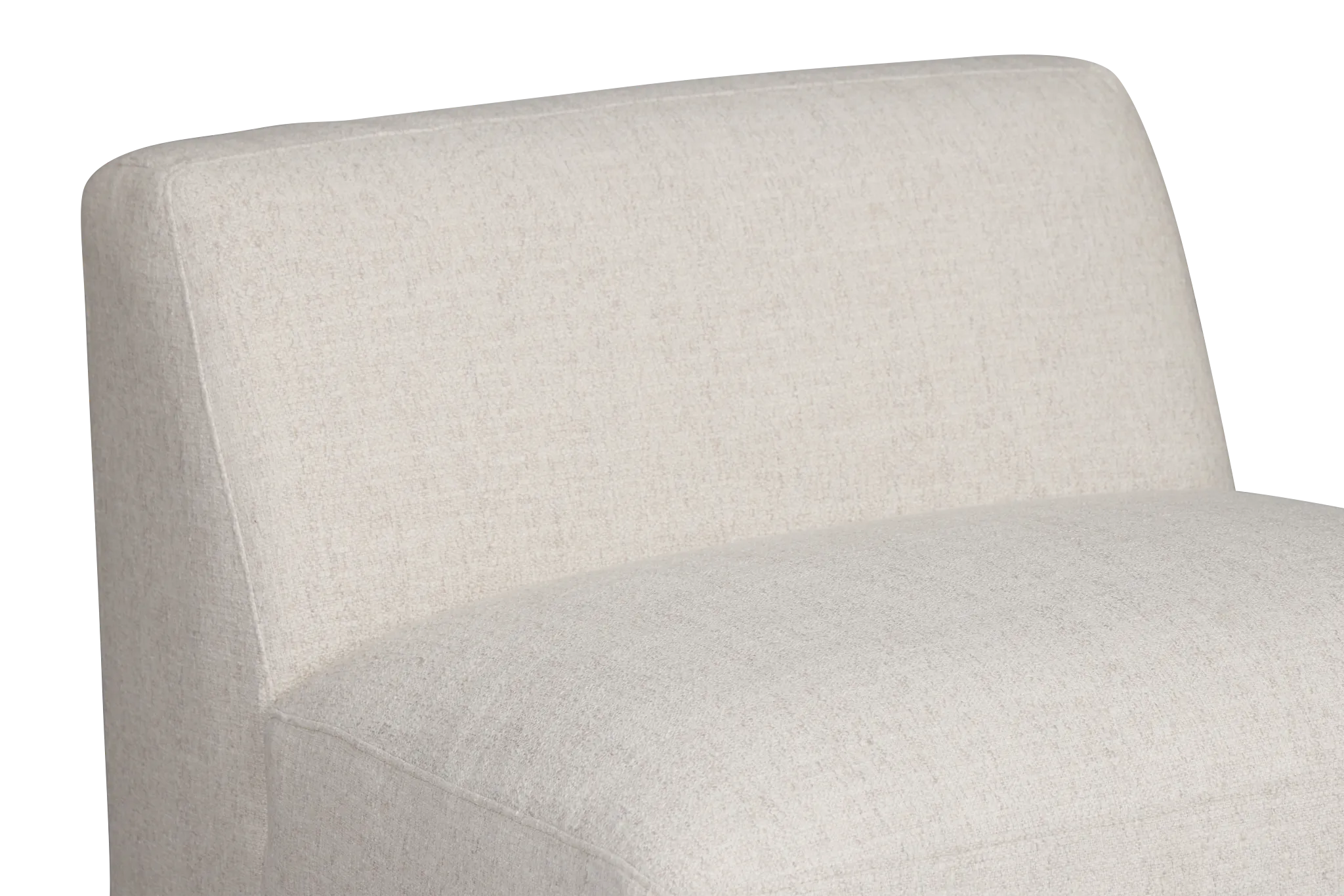 Baylor Light Beige Fabric Armless Chair