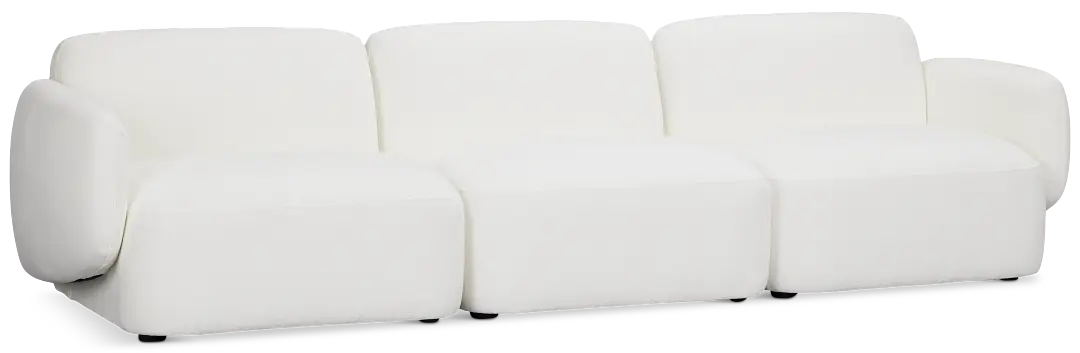 Halsey White Fabric 3-piece Modular Sofa Halsey White Fabric 3-piece Modular Sofa