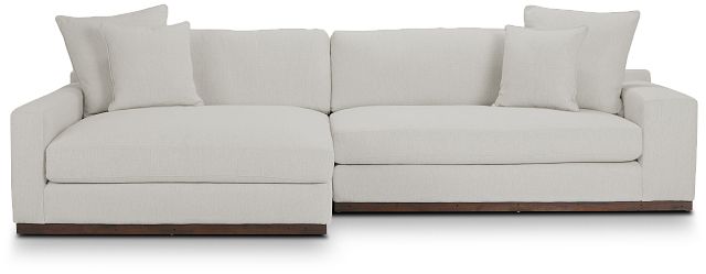 Mckenzie White Fabric Left Chaise Sectional