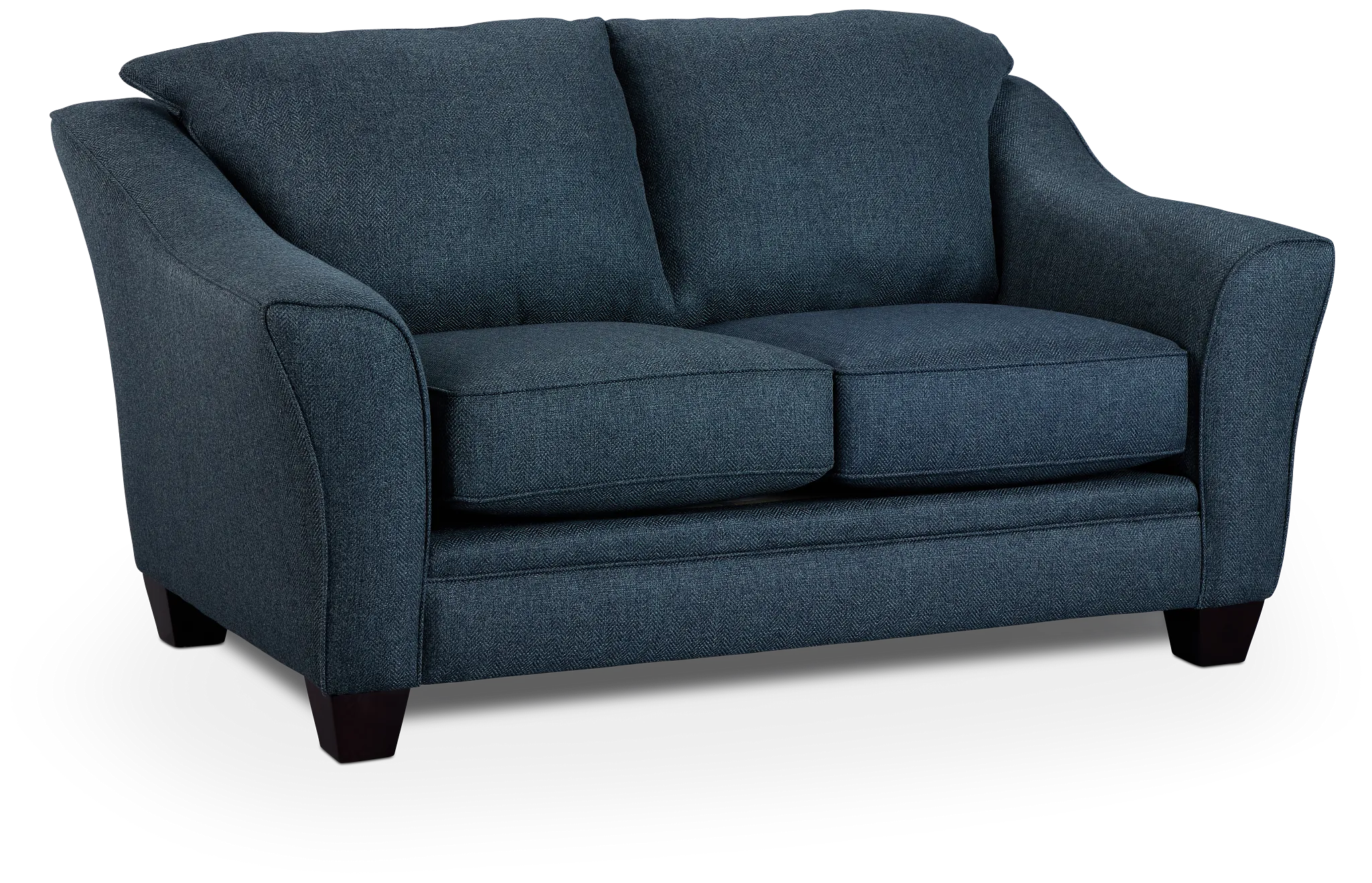 Avery Dark Blue Fabric Loveseat