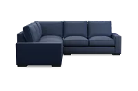 Edgewater Revenue Dark Blue Small Two-arm Sectional