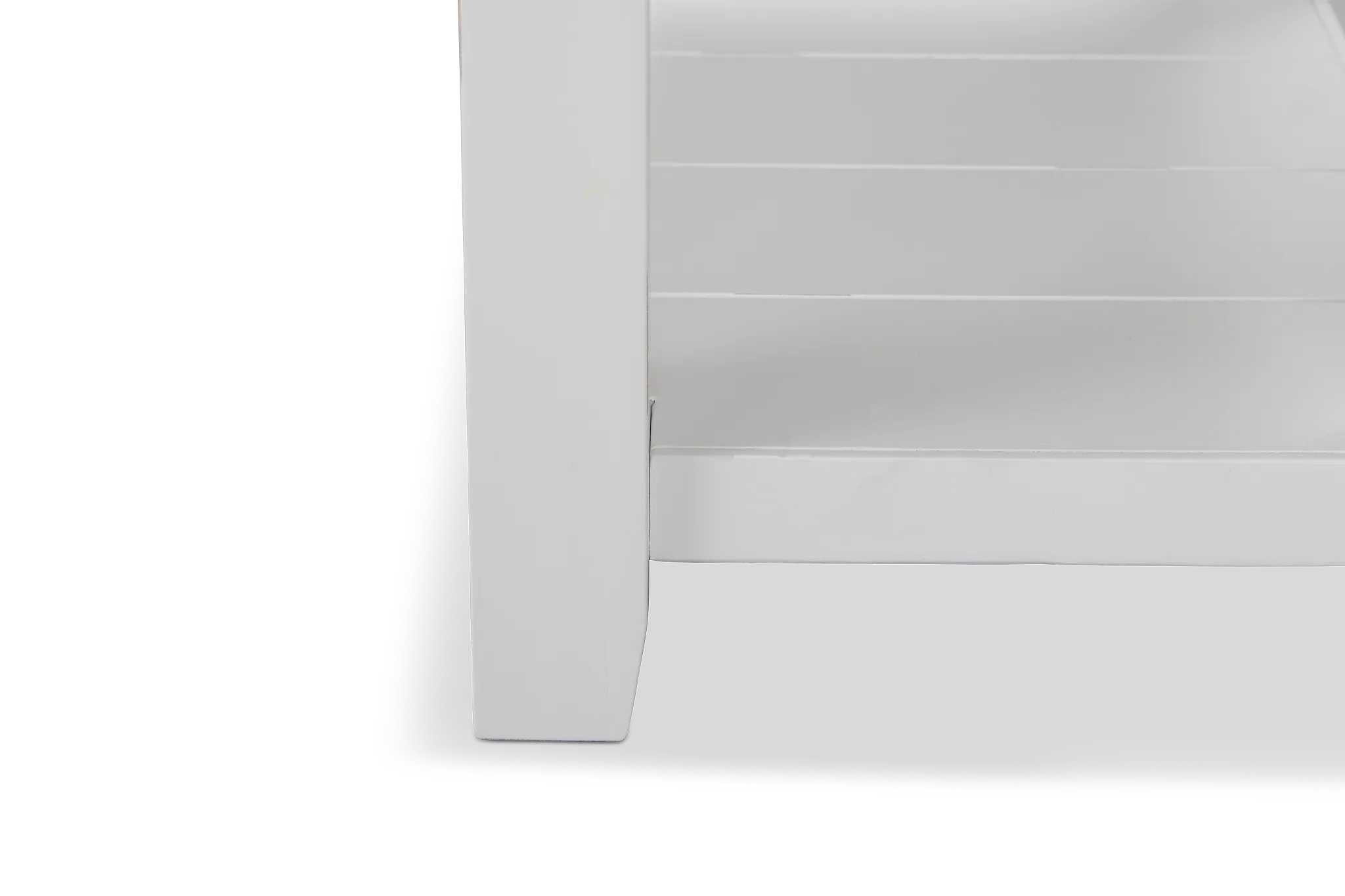 Bismark White Chairside Table