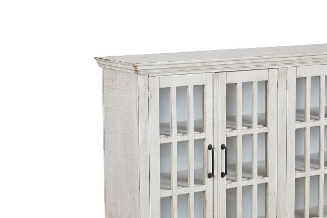 Lucas White Wood Four-door Cabinet