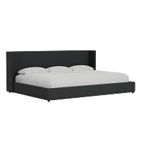 Captiva Elite Black 48" Upholstered Shelter Bed