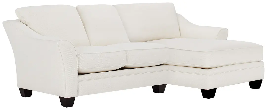 Avery White Fabric Right Chaise Sectional Avery White Fabric Right Chaise Sectional