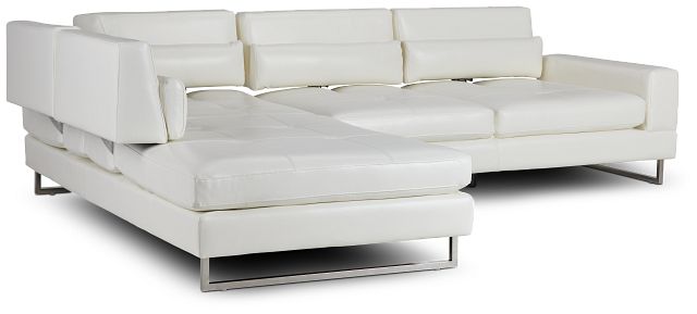 Alec White Micro Left Chaise Sectional (2)