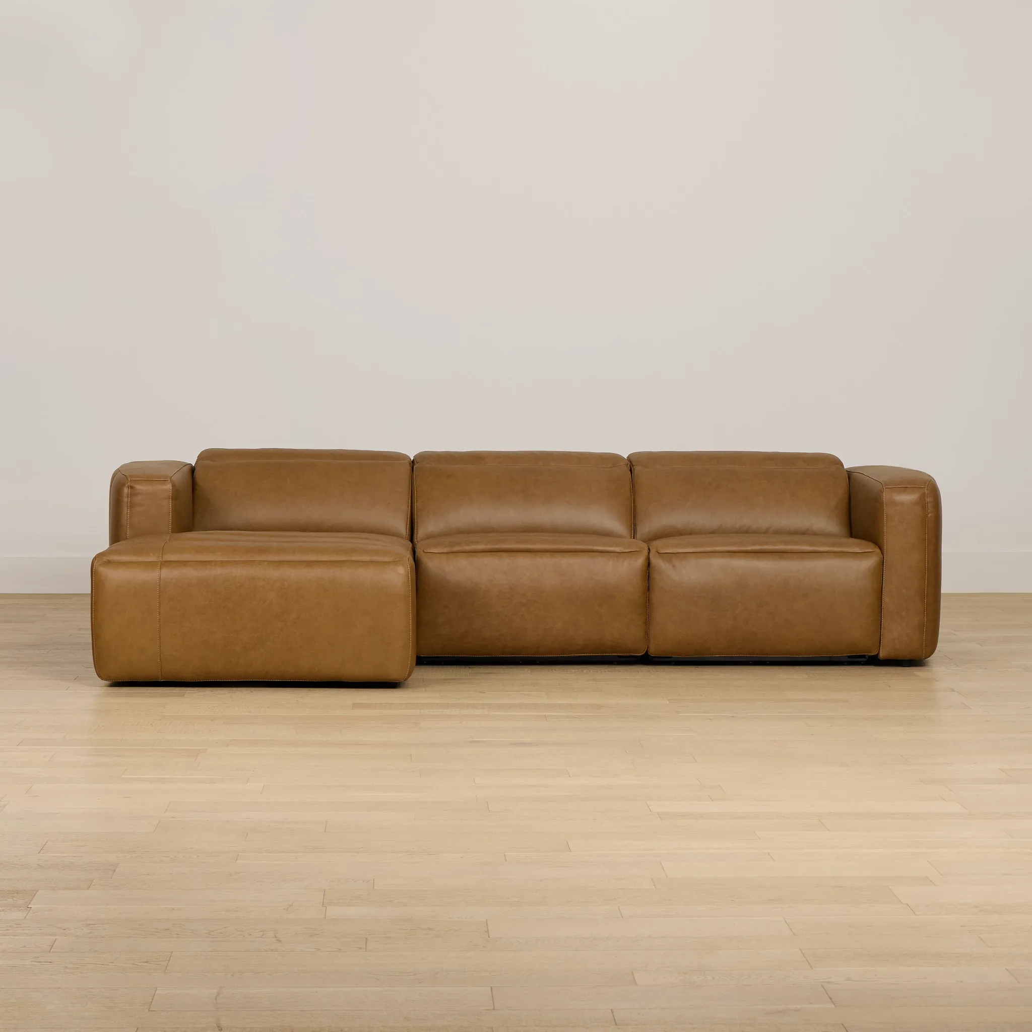 Jace Medium Brown Lthr/vinyl Left Chaise Power Reclining Sectional