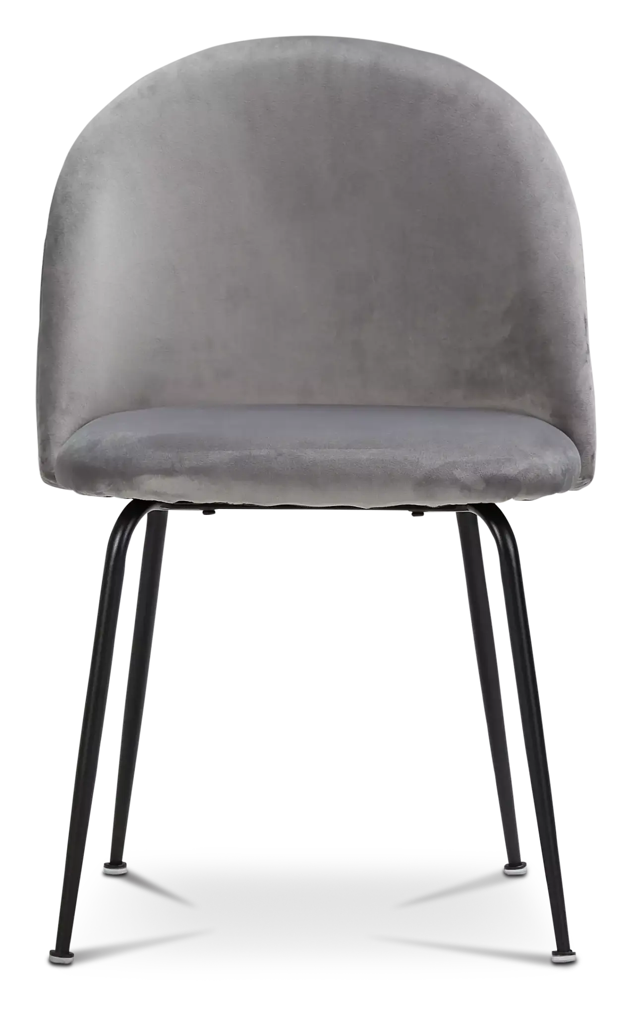 Capri Gray Velvet Upholstered Side Chair W/ Black Legs Capri Gray Velvet Upholstered Side Chair W/ Black Legs