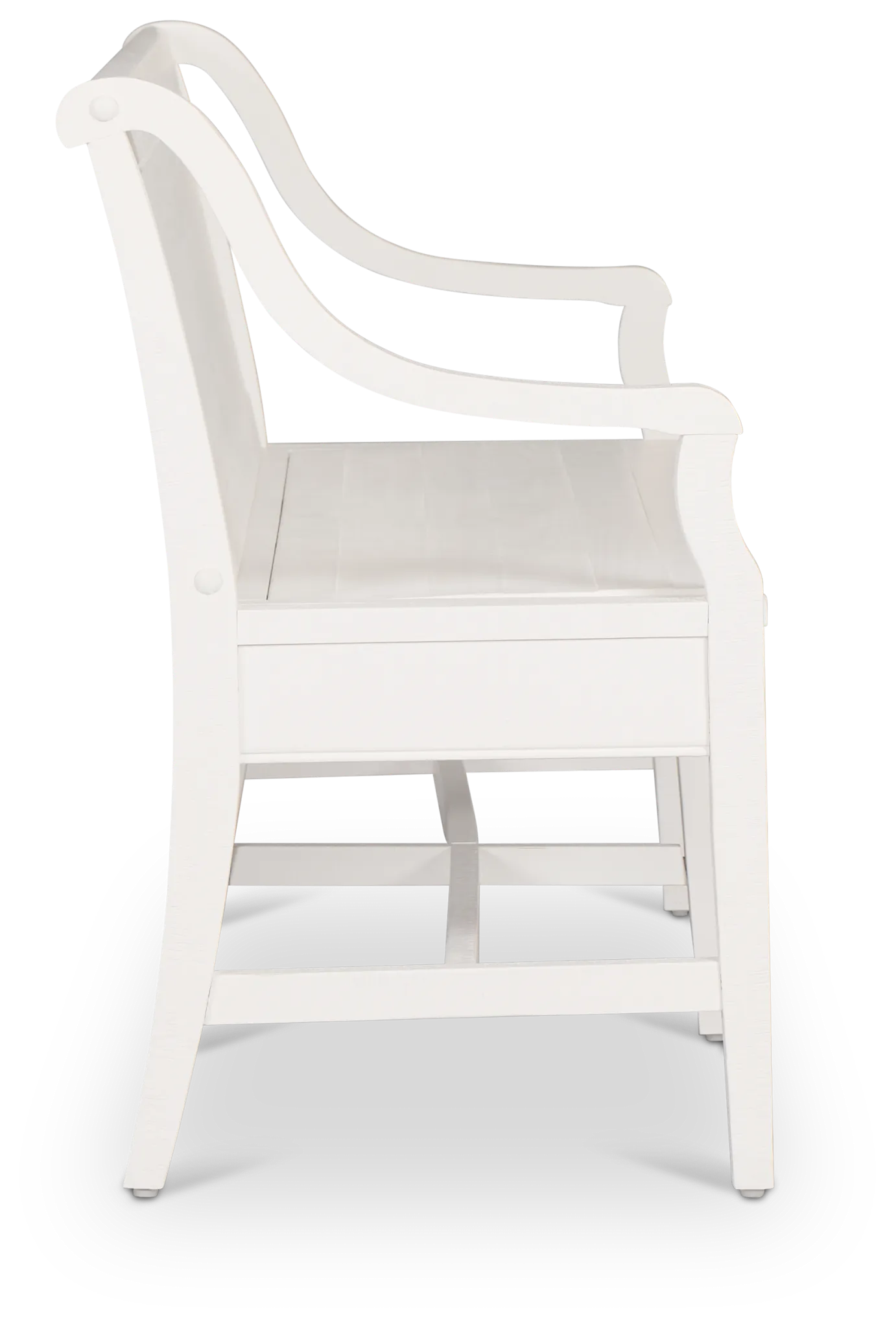 Heron Cove White Storage Dining Bench
