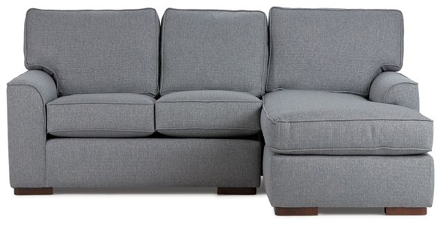 Austin Blue Fabric Right Chaise Sectional