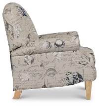 Shelly Light Beige Fabric Push Back Recliner