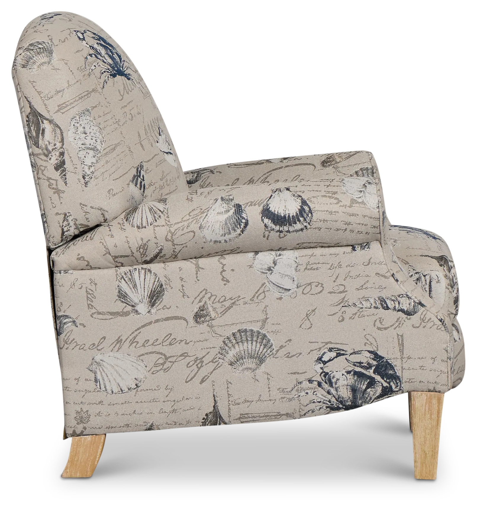 Shelly Light Beige Fabric Push Back Recliner