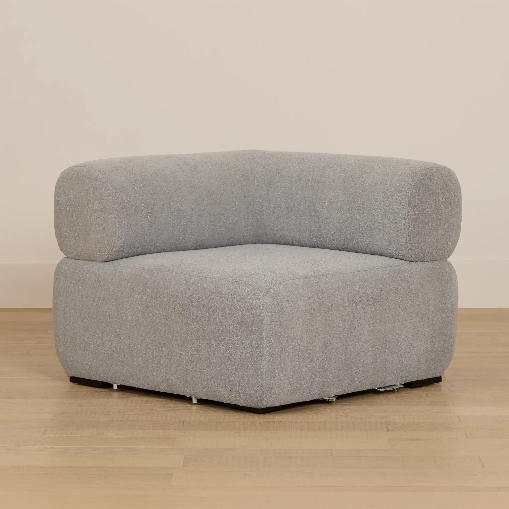 Celeste Light Gray Fabric Wedge Celeste Light Gray Fabric Wedge