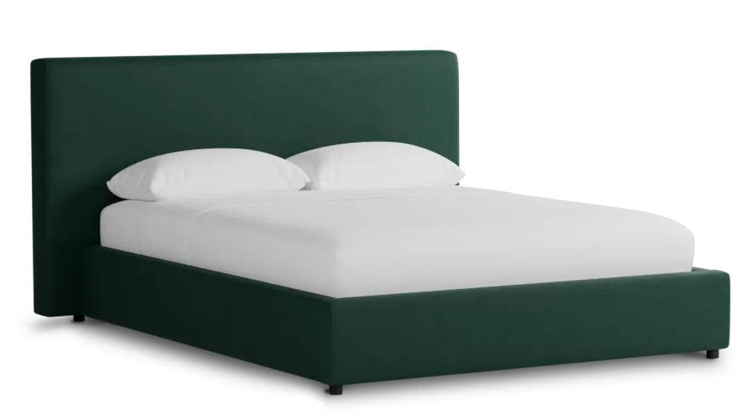Grayton Joya Green 44" Upholstered Platform Bed