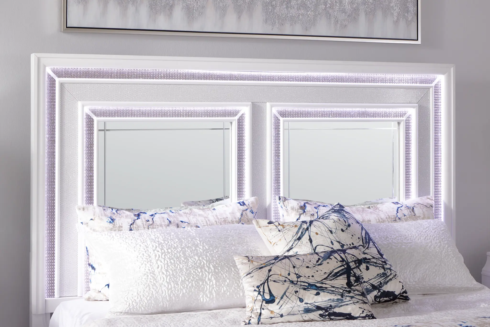 Milan White Panel Bed Milan White Panel Bed
