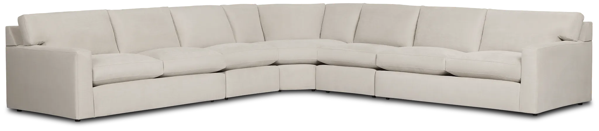 Hudson Gray Fabric Large 2-arm Wedge Sectional