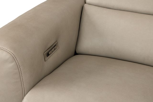 Melody Light Gray Storage Medium Right Dual Power Chaise Sleeper Sectional