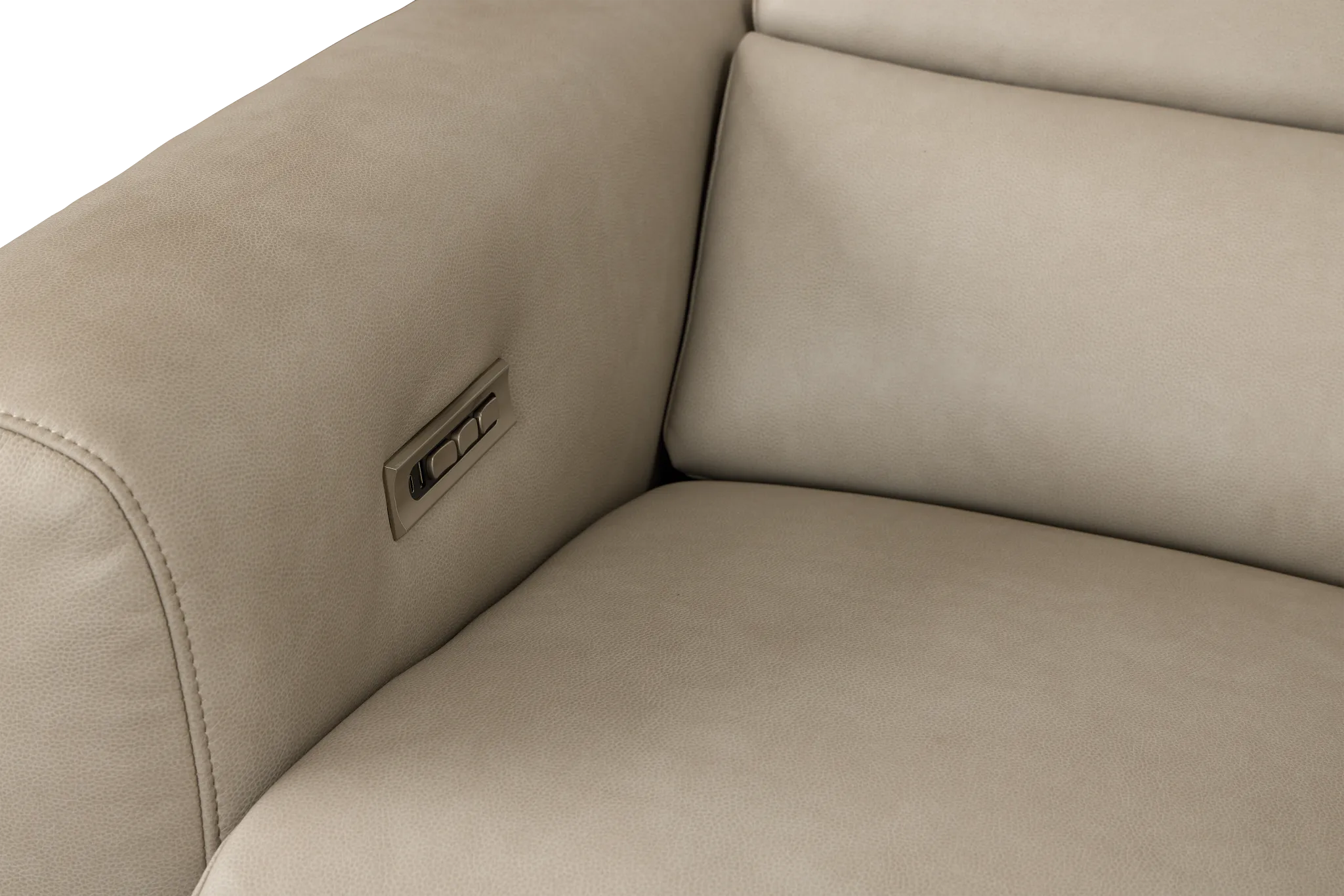 Melody Light Gray Storage Medium Right Dual Power Chaise Sleeper Sectional