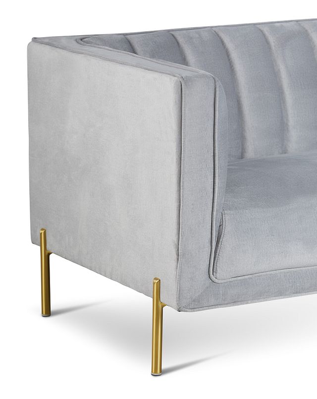 Bella Gray Velvet Sofa