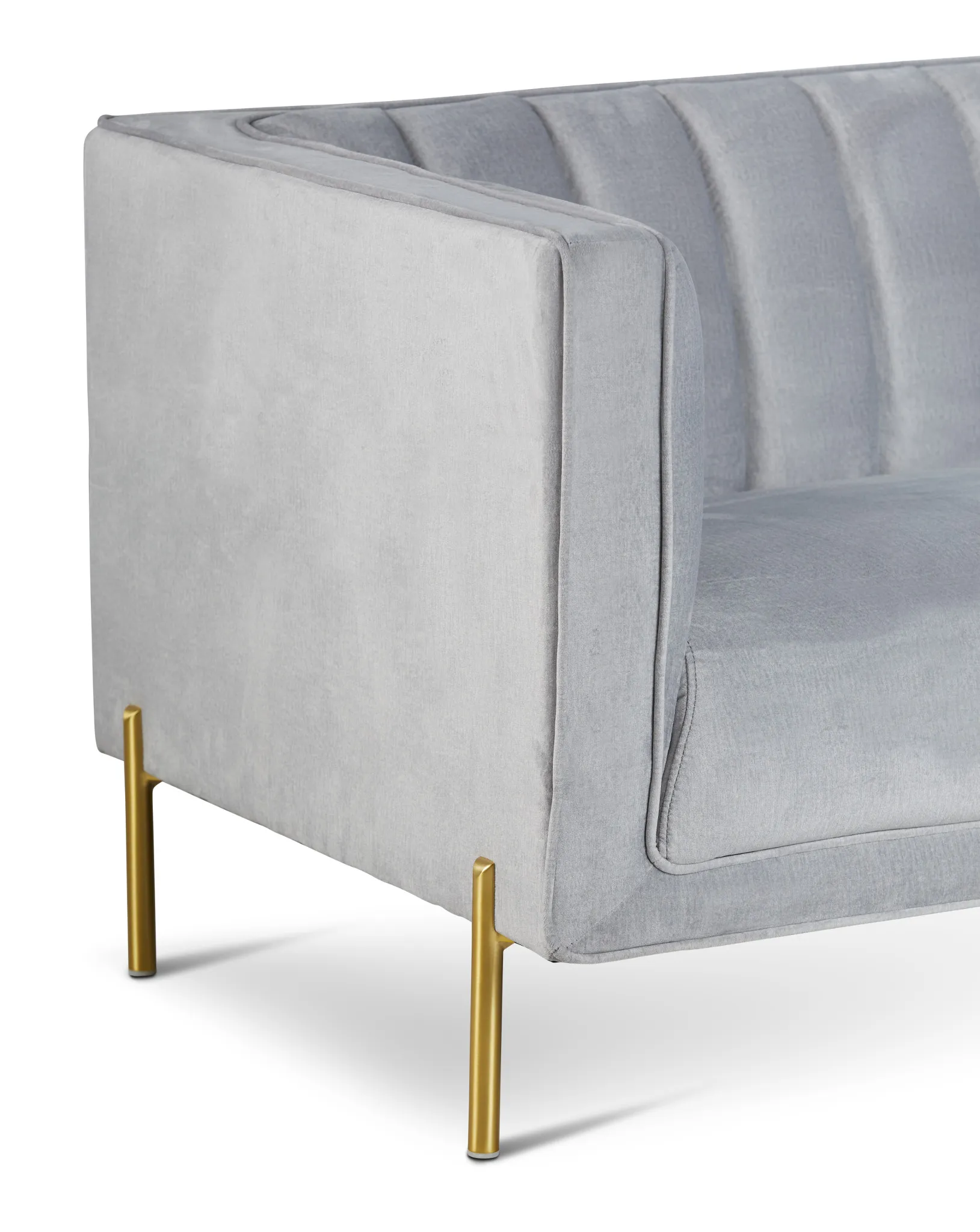 Bella Gray Velvet Sofa