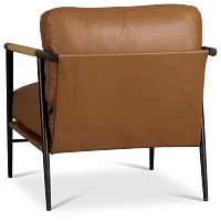 Fiora Light Brown Leather Accent Chair