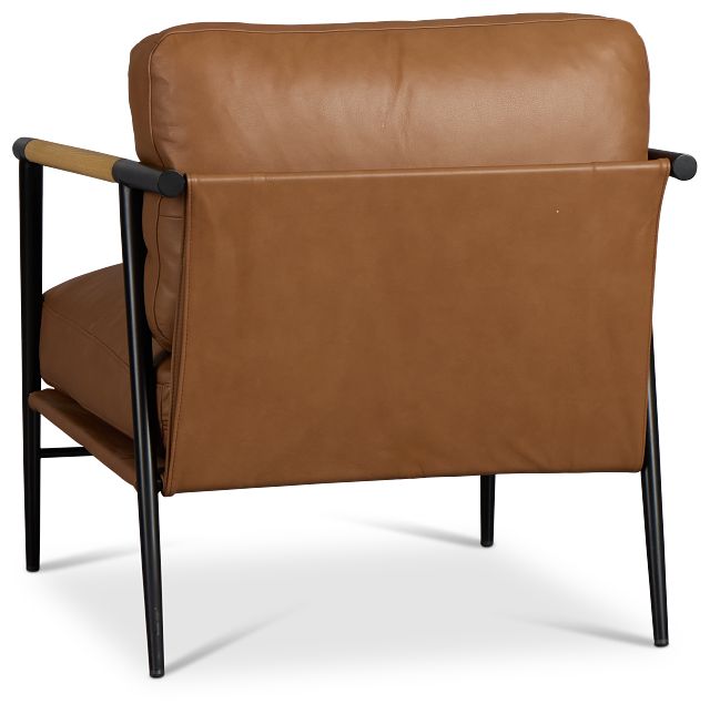 Fiora Light Brown Leather Accent Chair